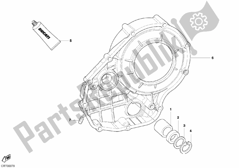 Tutte le parti per il Coperchio Frizione del Ducati Superbike 999 USA 2006